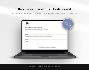 Business Finance Dashboard | Income & Expense Tracker | Cash Flow Tracker | Small Business Finance System | Digital Download