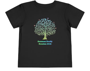 Camiseta infantil con diseño de árbol de reunión familiar de Summers, 2026