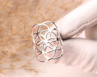 925 Sterling Silver Geometric Openwork Ring