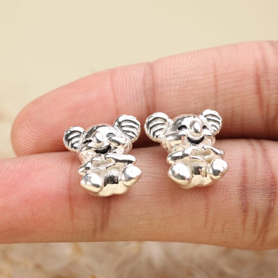 Tiny Koala Studs • 925 Sterling Silver Jewelry - Etsy