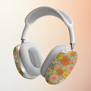 Floral Stainglass Airpods Max Cover, Airpod Max Covers, Airpods Snap-On Cover, Airpod Max Shell, Apple Airpods Max, Flower Lover