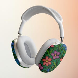 Vibrant Stainglass Floral Airpods Max Cover, Airpods Max Shell, Airpod Max Case, Flower Design, Airpods Max Case, Airpod Max Shell Cover