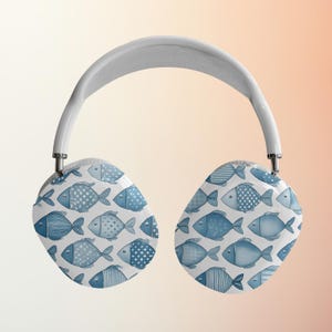 Nautical Fish Airpods Max Covers, Airpod Max Case, Fish Design, Minimalist Headphone Case, Nautical Accessory, Airpod Max Case, Airpod Cover
