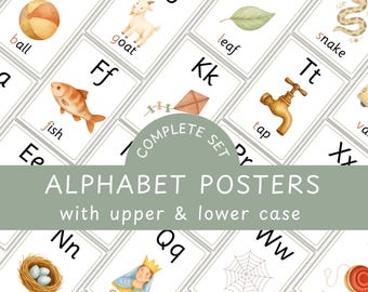 Alphabet Wall Poster Learning Display Cards For Alphabet Poster For Home Learning Resource For Alphabet Resources For Teachers