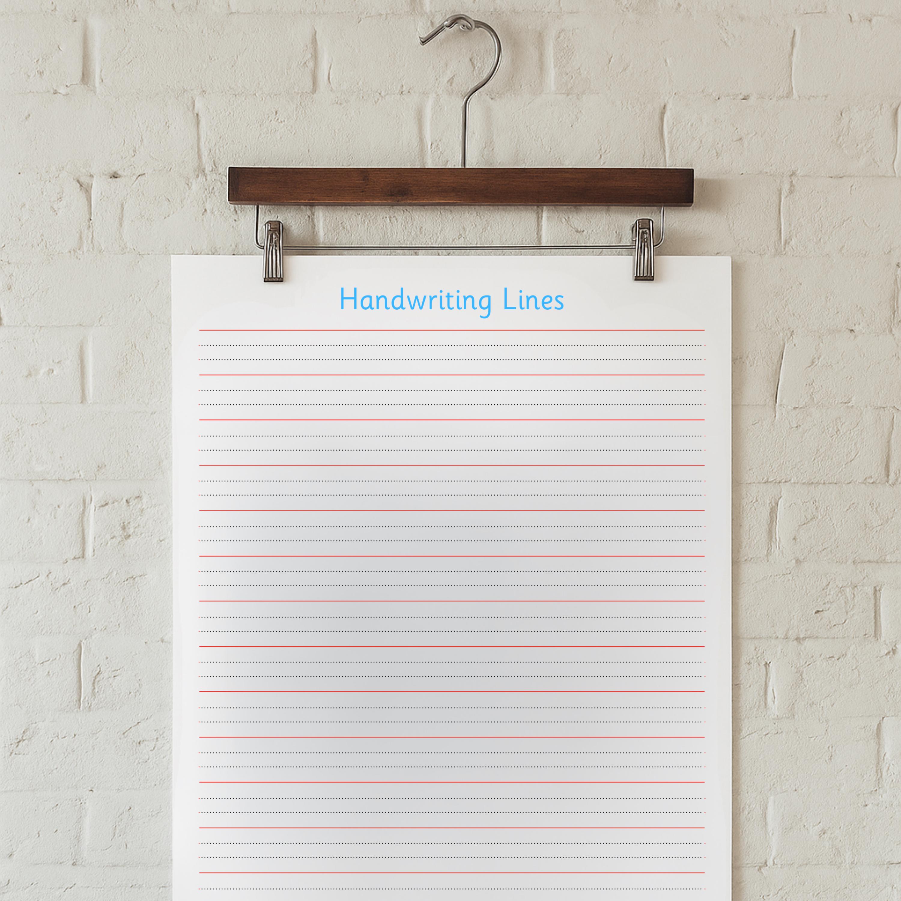 Linned Writing Guide Printable Letter Formation Lined Paper for Handwriting Practice Sheet ...