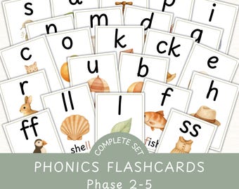 Phonics Flashcards For Letter And Sound Phonic Cards For Synthetic Phonics Flashcard Bundle For Home Learning Resource For Teacher LS1