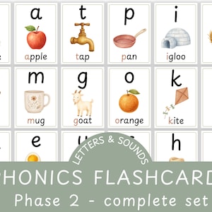 Letter- en klankposter Fase 2 Phonic-poster voor in de klas Display voor lezen en spellen Thuisonderwijs Phonic Flashcard LS1