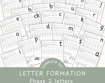 Letter Formation Practice For Synthetic Phonic Letter Formation Worksheets For Home Learning Phonic Resources For Teacher Classroom LS1