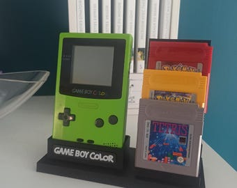 Nintendo Game Boy Color Stand & Cartridge Holder Retro Gaming Display