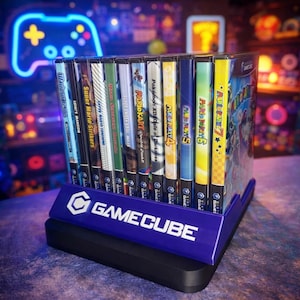 Nintendo GameCube - 12 Game Case Holder - Premium Retro Nintendo GameCube Storage Holder