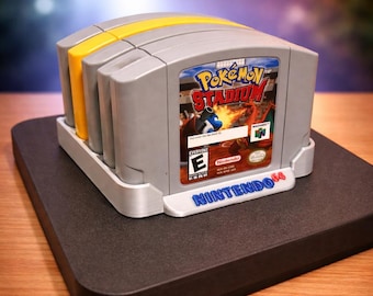 Nintendo 64 Cartridge Display Stand - 3D Printed N64 Game Cartridge Holder (5 Games)