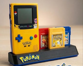Pokemon Nintendo Game Boy Color Stand & Cartridge Holder Retro Gaming Display