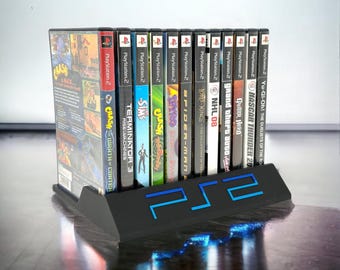 PS2 Game Case Holder, PlayStation 2 Game Display Stand, 12 Slot Disc Storage Organizer