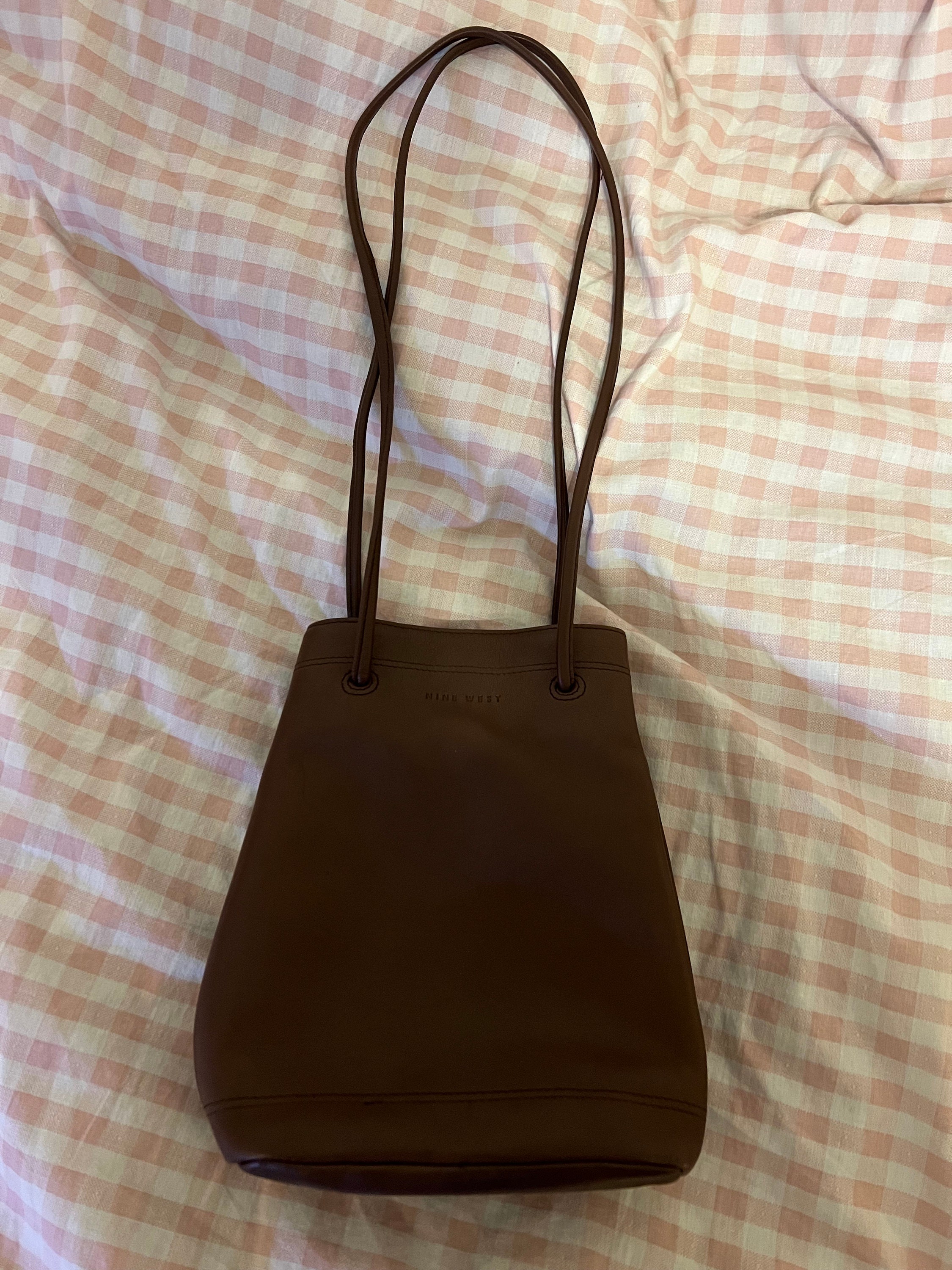Nine West Brown Leather Shoulder Purse - Etsy display picture 3