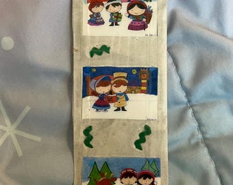 A European Christmas original artwork handmade bookmark