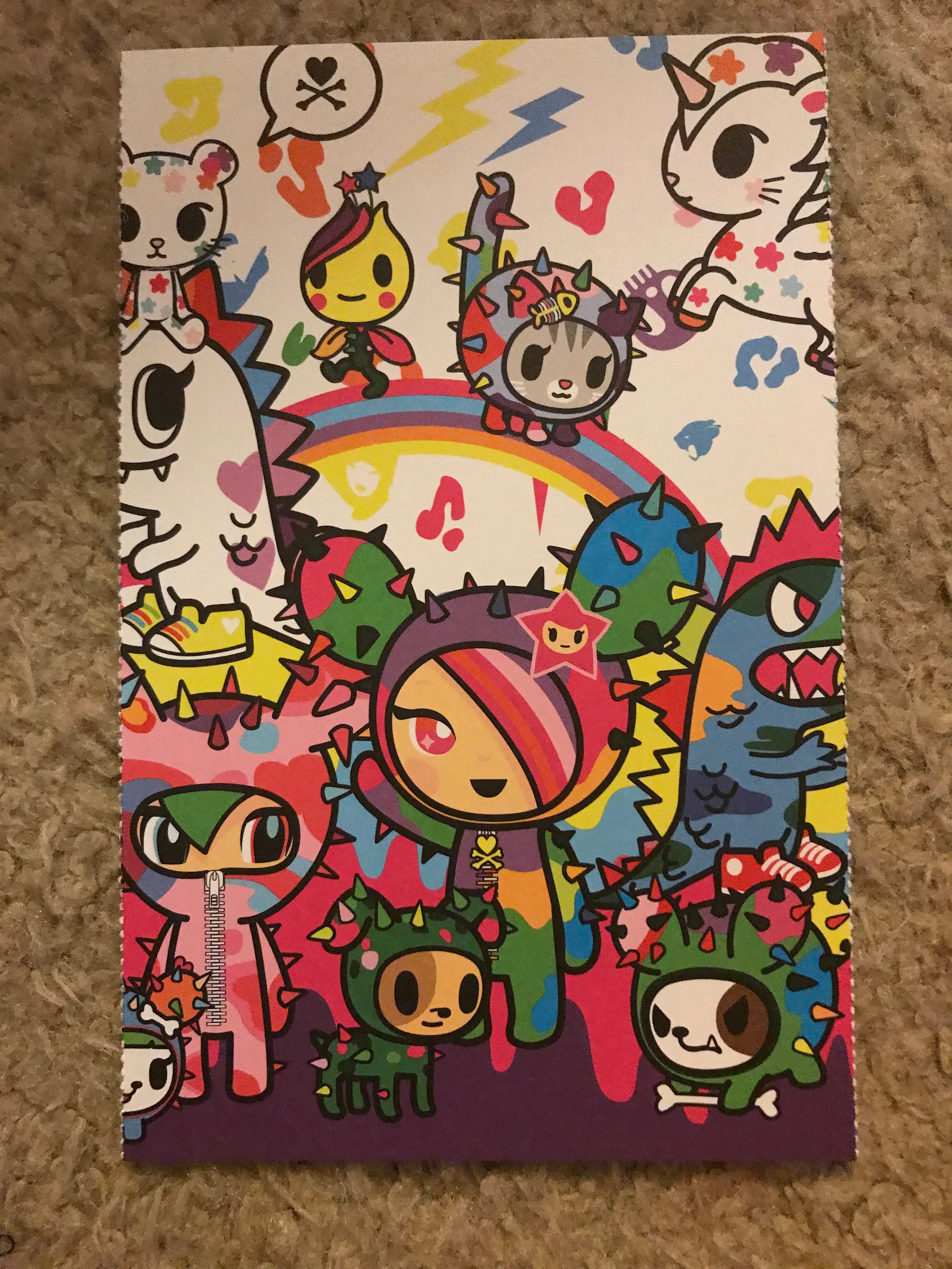 Tokidoki Rainbow Cactus Friends Postcard - Etsy