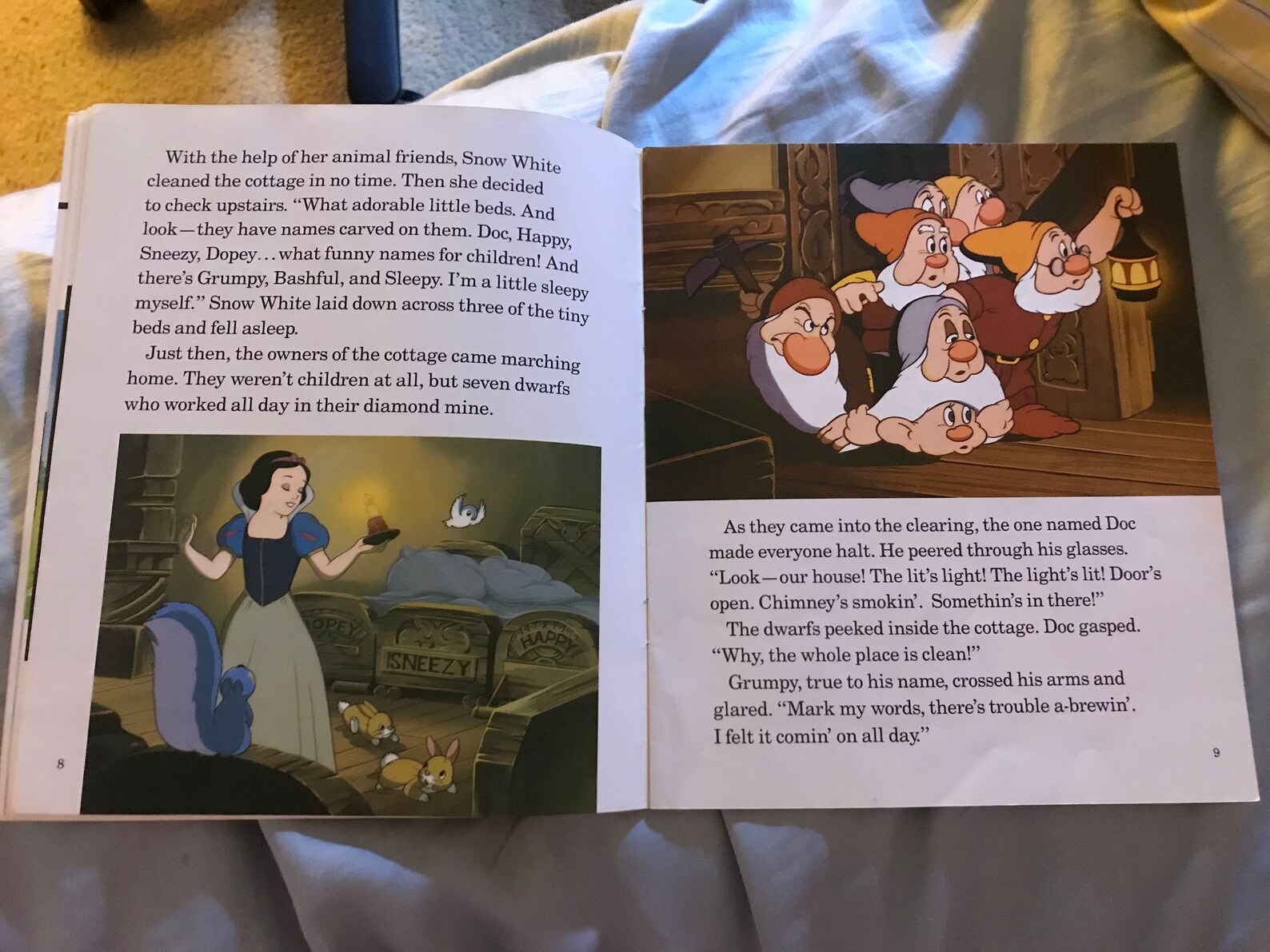 Snow White and the Seven Dwarfs Read Along Book From 90s No Etsy