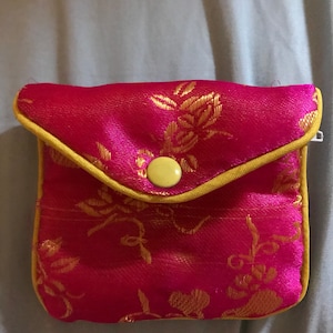 Chinese silk zipper pouch — Small
