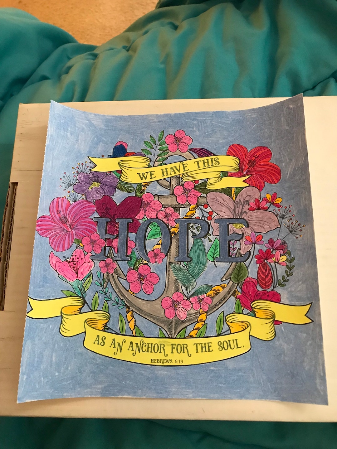 We Have This Hope as an Anchor for the Soul Colored Pencil Illustration ...