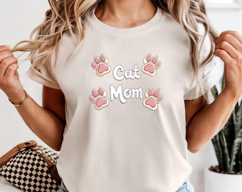 Comfort Colors® Cat Mom Shirt, Gift For Cat Mom, Cat Gift For Mothers Day, Cat Mama Shirts, Cat Lover Shirt, New Cat Mom Shirt, Fur Mama