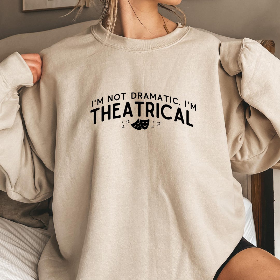 Collana Teatro Broadway Con Scritta 'I'm Not Dramatic I'm Theatrical' – Regalo Per Attori E Studenti