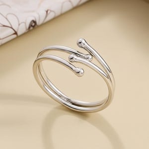 Handmade Wraparound Silver Wire ring 925 Sterling Silver Ring Statement Ring Silver wide wrap Ring Multi Layer Handmade Jewelry Wire Ring