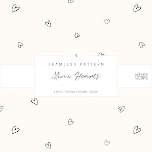 Mini Hearts | Hand-Drawn Watercolor Seamless Pattern | Valentines Love Digital Paper | PNG