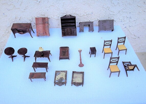 Vintage Lot Renwal Doll Furniture 20 Pieces Used Etsy