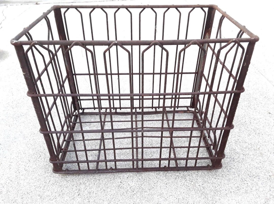 60s Vintage Carnation WireCrateワイヤークレート❶ Vintage Carnation Wire Metal Crate 5-58 Los Angeles - Etsy