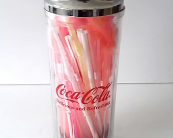 ヴィンテージ 1992 コカ・コーラ 美味しく爽やかなガラス製ストロー
