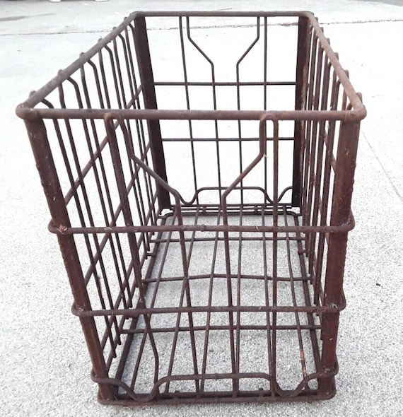 60s Vintage Carnation WireCrateワイヤークレート❶ Vintage Carnation Wire Metal Crate 5-58 Los Angeles - Etsy Israel