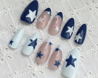 stargirl almond press on nails