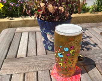 Set of 4 Recycled Plastic Coasters  Eco-Friendly Home Decor  Sustainable Gift Idea