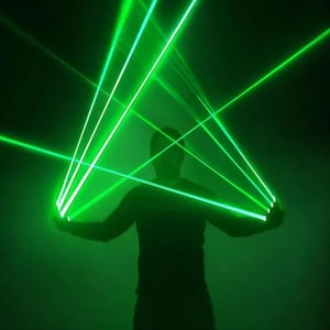 Green Laser Gloves | LED Light Show Gloves | Rave Gloves | DJ Gloves | Stage Performance Gloves