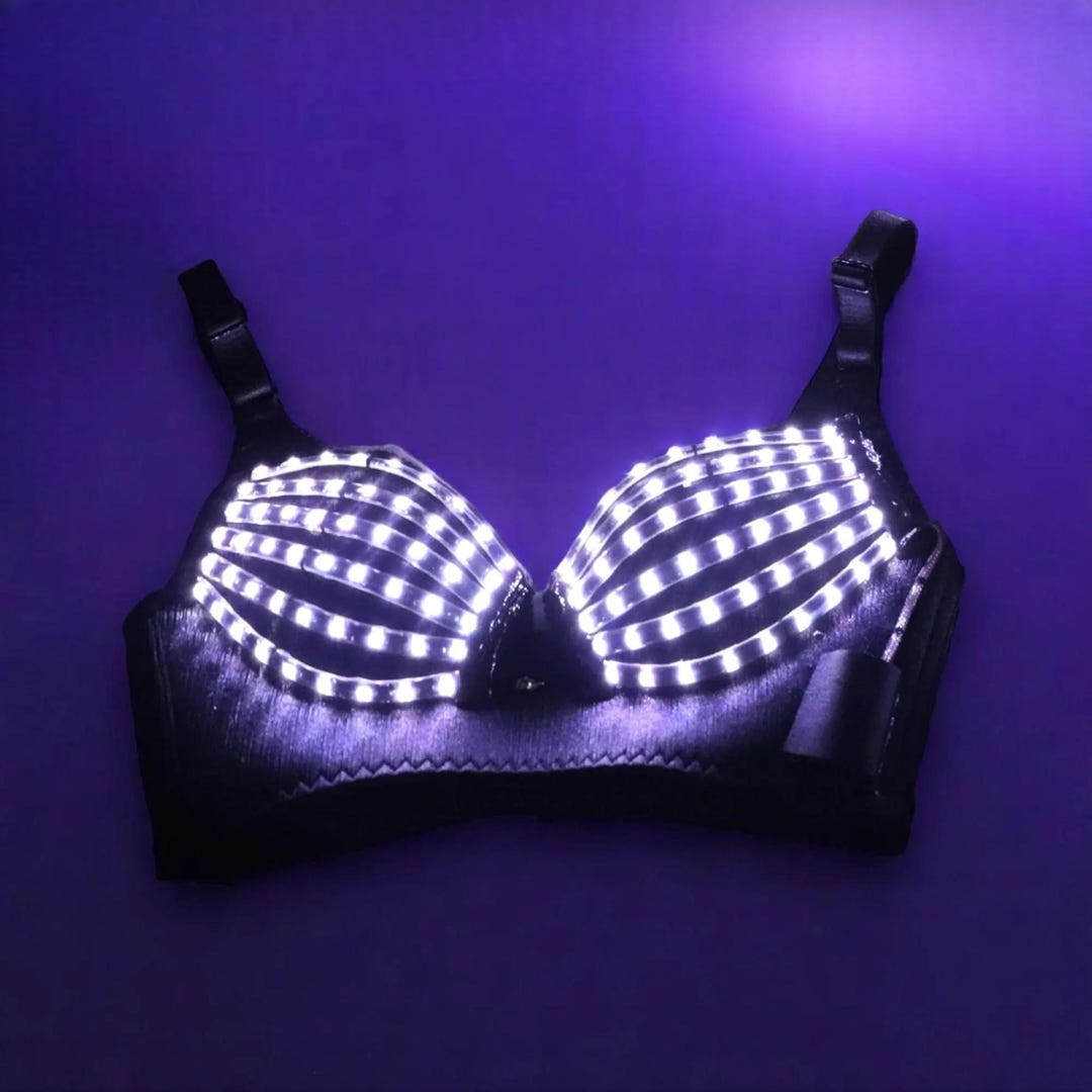 Led Rouge Bras LED Bra for Women, Light up Rave Bra for Festivals and Parties, Glowing ...