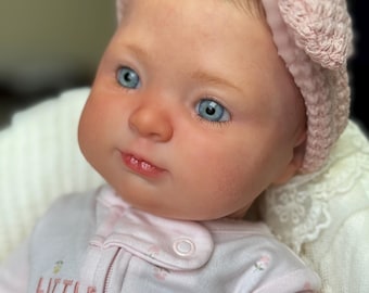 Reborn Doll - Reborn Doll – Lary, blaue Augen, Silikon-Glieder, handbemalt