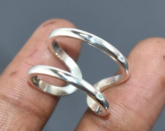 Sterling Silver Dip Joint Splint Ring: Adjustable Swan Neck Support