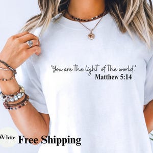 Faith Tshirt for Women Christian Inspirational Shirt Gift for Bible Verse Lover Faith Based Clothing