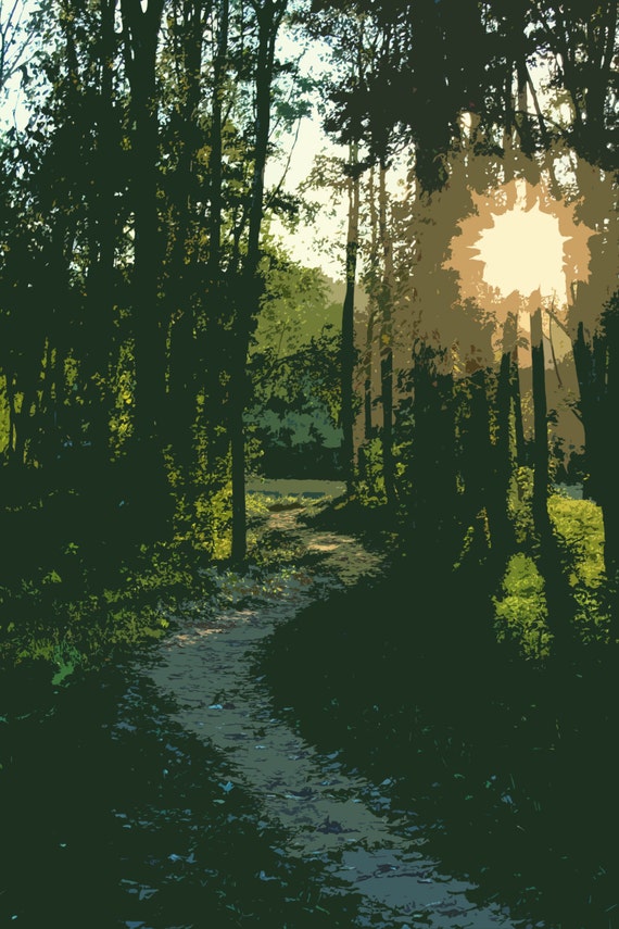 Small Path To The Ohio River Right Before Sunset In Etsy