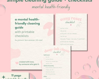 Mental Health Cleaning Guide: Simple Routine & Checklists (PDF Download)