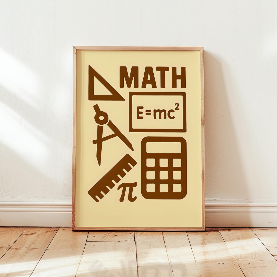 Math Printable Poster | Educational Wall Art | STEM Math Decor for Kids ...