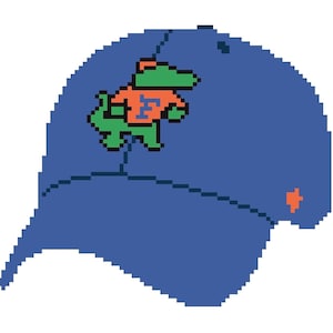 University of Florida Varsity Hat Needlepoint Chart - digital download - 18 mesh - needlepoint pattern - DIY needlepoint canvas - UF