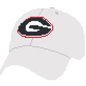 University of GEORGIA - Varsity Hat Needlepoint Chart - digital download - 18 mesh - needlepoint pattern - DIY needlepoint canvas - UGA