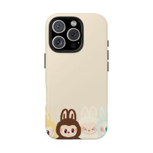 Labubu Phone Case | Cute Pop Mart Cartoon Cover | Aesthetic Kawaii iPhone Samsung Case | Funny Monster Art Print