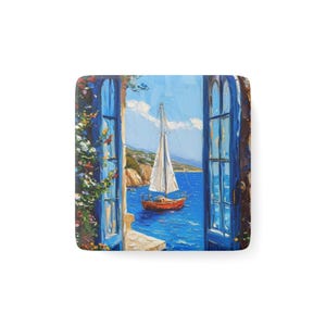 Italian Landscape Magnet - Mediterranean Scenery Fridge Magnet - Italy Souvenir Gift - Amalfi Coast Decor - Tuscany Mini Art Magnet