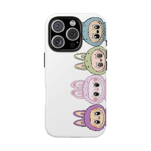Labubu Handyhülle | Niedliche Pop Mart Cartoon Abdeckung | Ästhetische Kawaii iPhone Samsung Hülle | Lustige Monster Kunstdruck