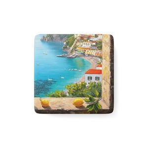 Italian Landscape Magnet - Mediterranean Scenery Fridge Magnet - Italy Souvenir Gift - Amalfi Coast Decor - Tuscany Mini Art Magnet