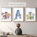 Paw Patrol Nursery Decor, Set of 3, Personalized Name (Digital Download or Printed)