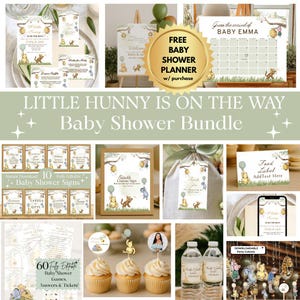 Winnie-the-Pooh Baby Shower Bundle: Vintage Party Decor (Editable, Printable)