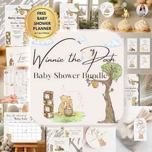 Winnie-the-Pooh Baby Shower Bundle: Vintage Party Decor (Digital Download)